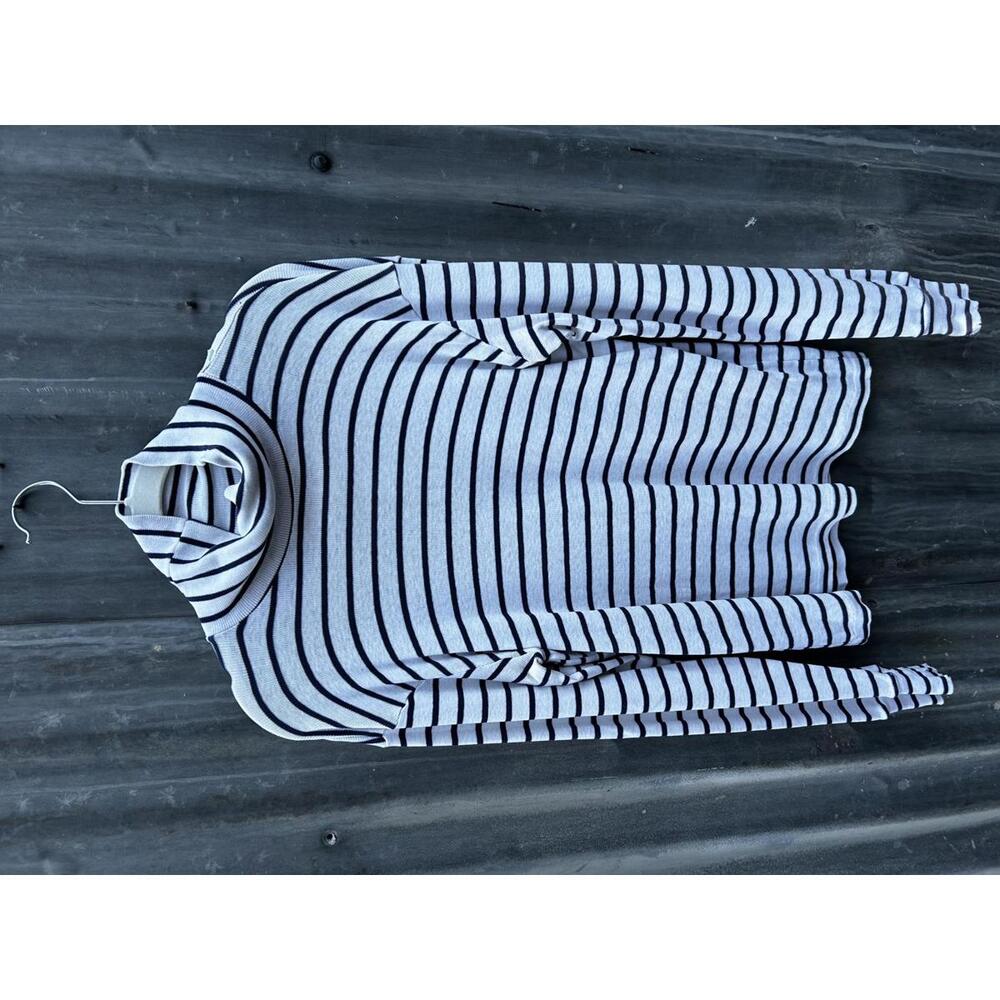 Striped Long Sleeve soft Turtleneck Top for Women